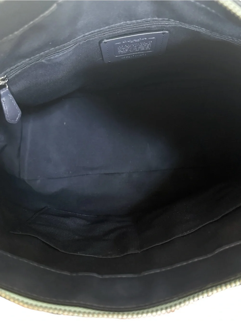 Authentic Coach May Two Tone Blue Pebbled Leather Tote Bag!